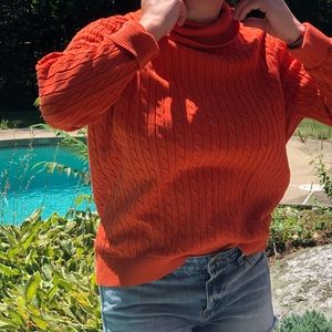 Orange Turtleneck